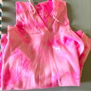 VS / Pink tied dyed hoodie. Like new. Size S